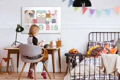 Quadro magnético para desenhar animais felizes