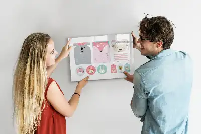 Quadro magnético para escrita marcadores de livro divertidos