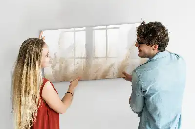 Quadro magnético para desenhar estampa de abstração de anéis de madeira
