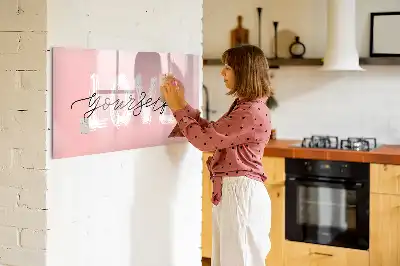 Quadro magnético para escrever com estampa Ame-se