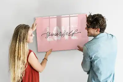 Quadro magnético para escrever com estampa Ame-se