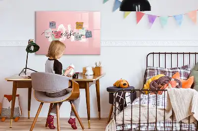 Quadro magnético para escrever com estampa Ame-se