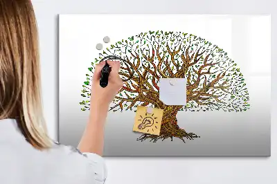 Quadro magnético para escrita modelo raiz de árvore