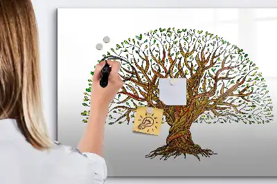 Quadro magnético para escrita modelo raiz de árvore