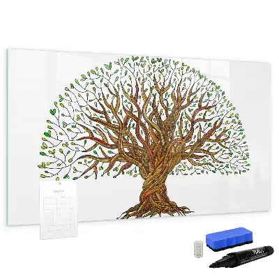 Quadro magnético para escrita modelo raiz de árvore