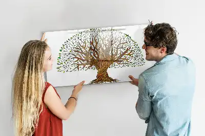 Quadro magnético para escrita modelo raiz de árvore