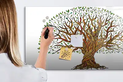 Quadro magnético para escrita modelo raiz de árvore