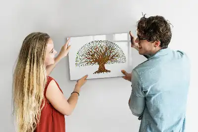 Quadro magnético para escrita modelo raiz de árvore