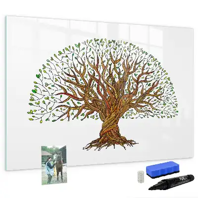 Quadro magnético para escrita modelo raiz de árvore