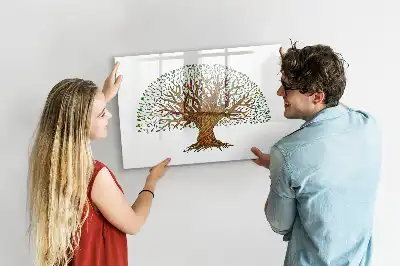 Quadro magnético para escrita modelo raiz de árvore