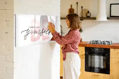Quadro magnético para desenhar com a frase Seja você mesmo