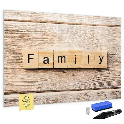Quadro magnético para escrever modelo Texto Família