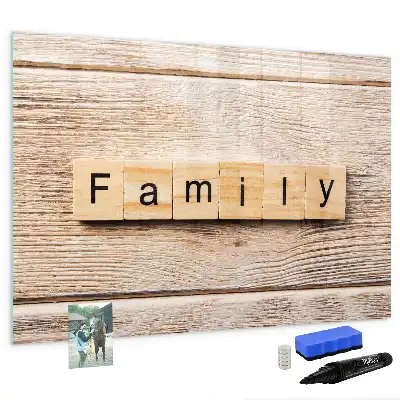 Quadro magnético para escrever modelo Texto Família