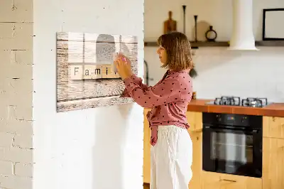 Quadro magnético para escrever modelo Texto Família