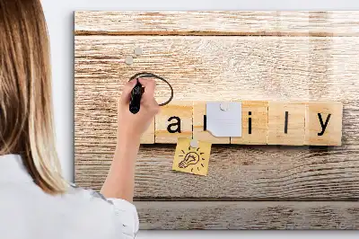 Quadro magnético para escrever modelo Texto Família