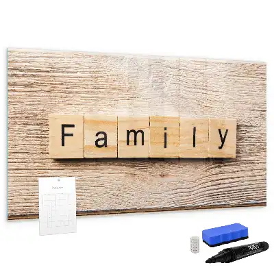 Quadro magnético para escrever modelo Texto Família