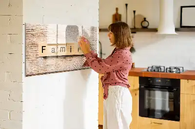 Quadro magnético para escrever modelo Texto Família