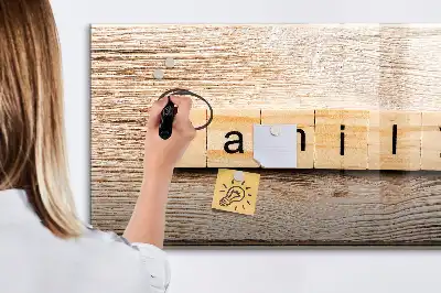 Quadro magnético para escrever modelo Texto Família
