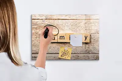 Quadro magnético para escrever modelo Texto Família