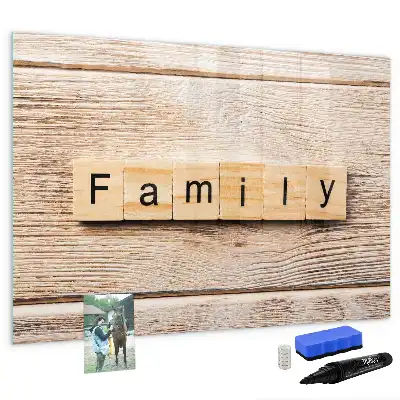 Quadro magnético para escrever modelo Texto Família
