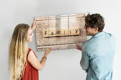 Quadro magnético para escrever modelo Texto Família