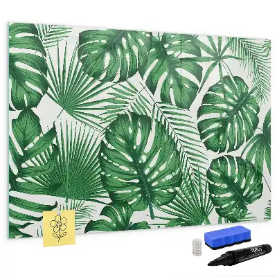 Quadro magnético para desenhar folhas de monstera