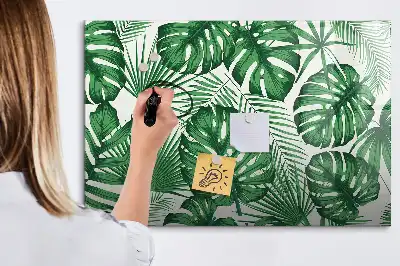 Quadro magnético para desenhar folhas de monstera