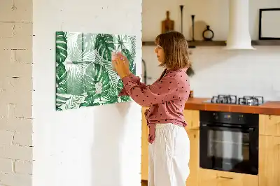 Quadro magnético para desenhar folhas de monstera