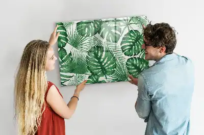 Quadro magnético para desenhar folhas de monstera