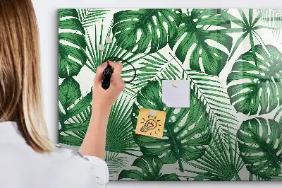 Quadro magnético para desenhar folhas de monstera