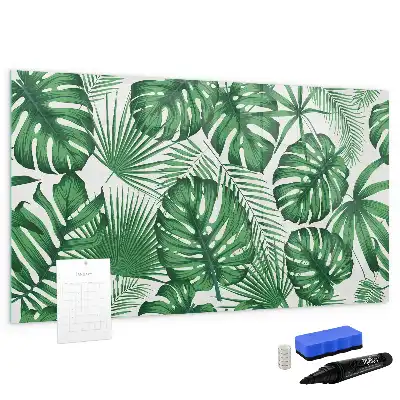Quadro magnético para desenhar folhas de monstera