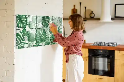 Quadro magnético para desenhar folhas de monstera