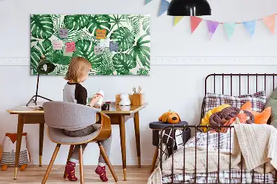 Quadro magnético para desenhar folhas de monstera