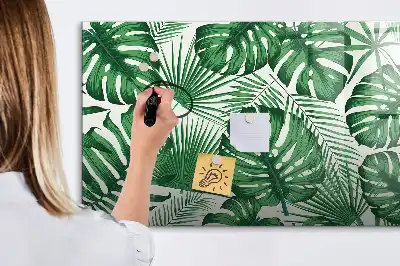 Quadro magnético para desenhar folhas de monstera