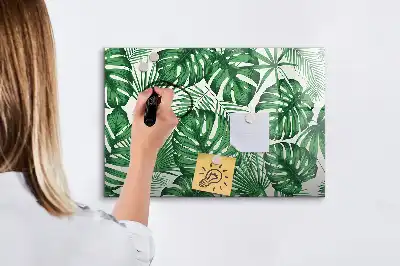 Quadro magnético para desenhar folhas de monstera