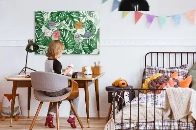 Quadro magnético para desenhar folhas de monstera