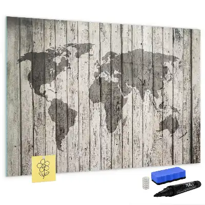 Mapa-múndi quadro magnético para escrever