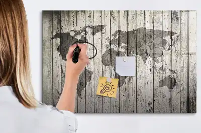 Mapa-múndi quadro magnético para escrever