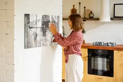 Mapa-múndi quadro magnético para escrever