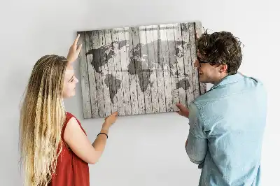 Mapa-múndi quadro magnético para escrever