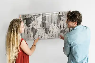 Mapa-múndi quadro magnético para escrever