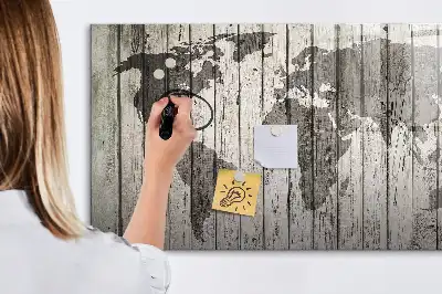 Mapa-múndi quadro magnético para escrever