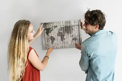 Mapa-múndi quadro magnético para escrever
