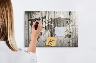 Mapa-múndi quadro magnético para escrever