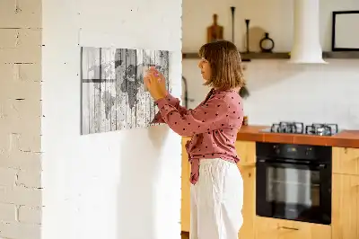 Mapa-múndi quadro magnético para escrever
