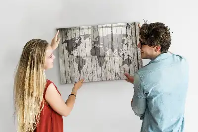 Mapa-múndi quadro magnético para escrever