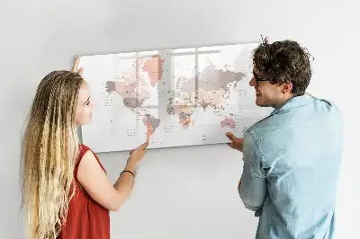Quadro magnético para desenhar mapa-múndi detalhado