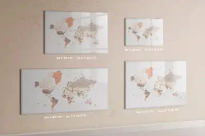 Quadro magnético para desenhar mapa-múndi detalhado