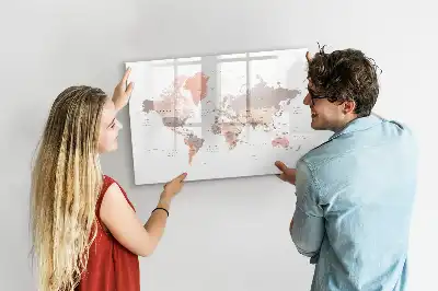 Quadro magnético para desenhar mapa-múndi detalhado