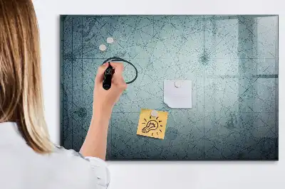 Quadro magnético para escrever estampa de mapa vintage